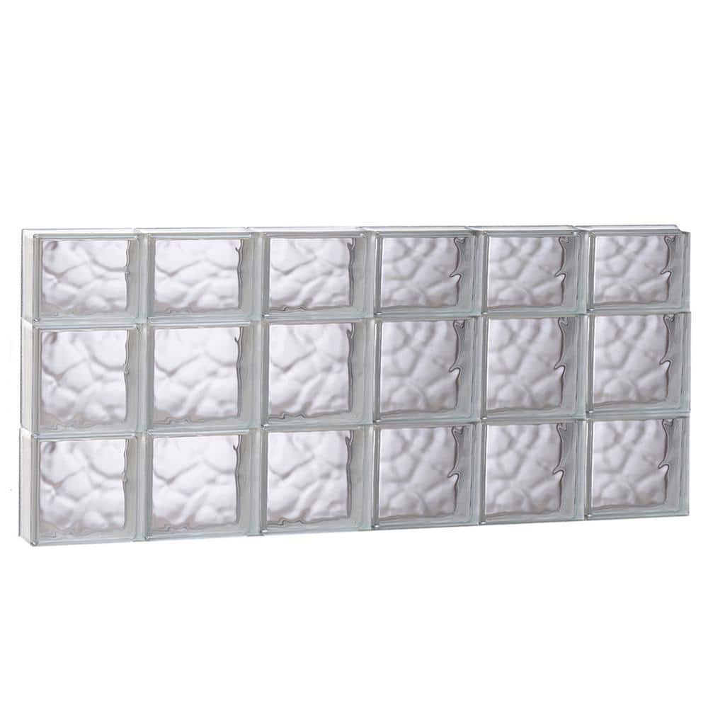 46.5 in. x 21.25 in. x 3.125 in. Frameless Wave Pattern Non-Vented Glass Block Window price history on PriceWatchPro