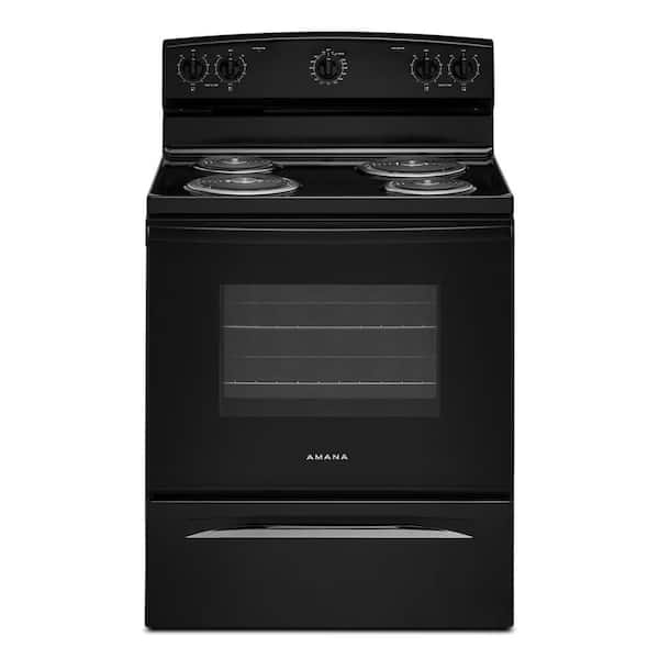 30 in. 4 Elements Freestanding Electric Range in Black with Extra-Large Oven Window