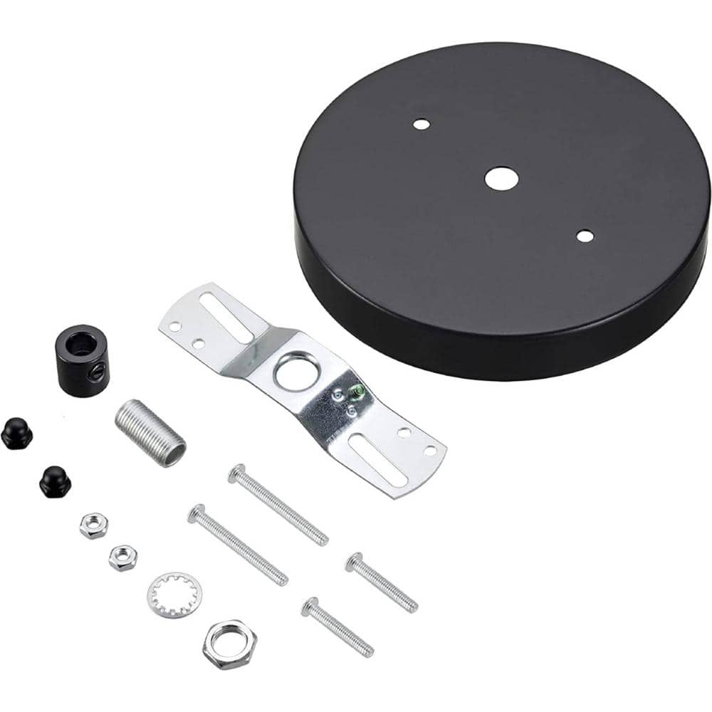 4-3/4 in. Dia and 7/16 in. Center Hole, Matte Black Finish, Chandelier Fixt