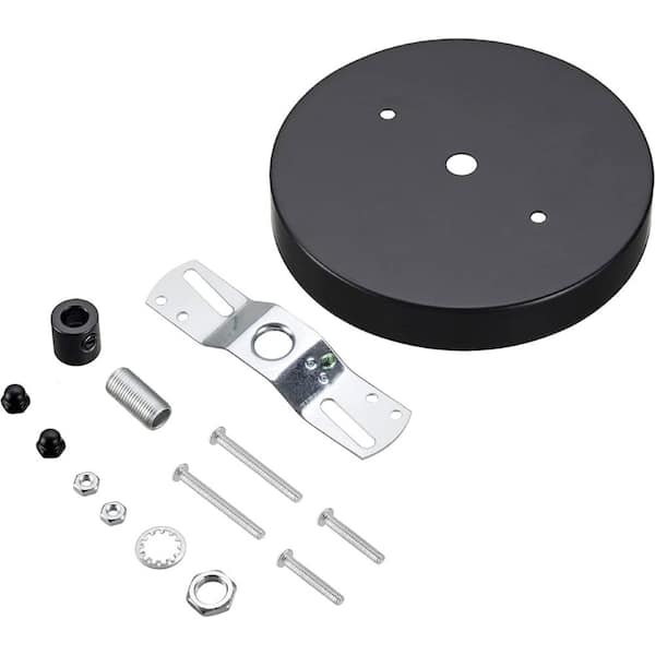 Unbranded 4-3/4 in. Dia and 7/16 in. Center Hole, Matte Black Finish, Chandelier Fixture Canopy Kit