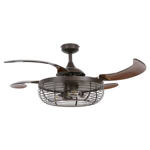 Carbondale 48 in. Integrated LED Oil Rubbed Bronze and Amber Ceiling Fan with-Light