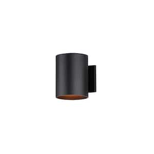 Outpost 1-Light 7.25 in. H Black Outdoor Hardwired Wall Sconce