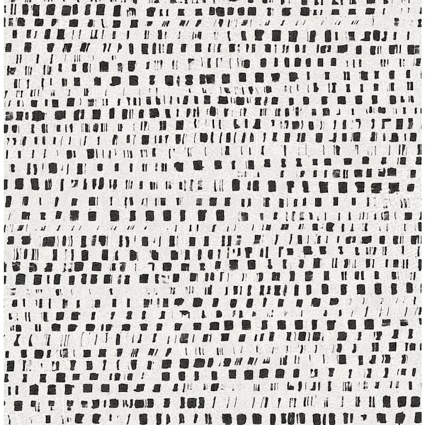 30.75 sq. ft. Salt and Pepper The Sloane Vinyl Peel and Stick Wallpaper Roll