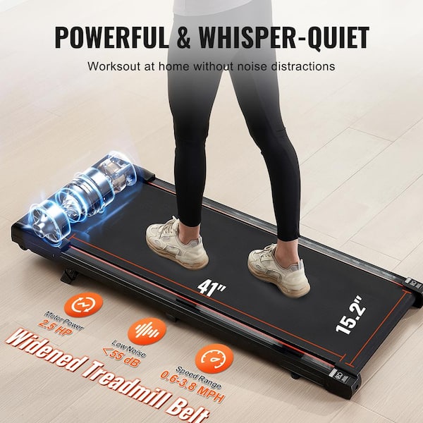 Walking Pad Treadmill With Incline - Under Desk Treadmill, 2.5HP, 265 LBS Capacity, Remote Control