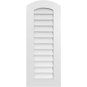 16 in. x 40 in. Arch Top Surface Mount PVC Gable Vent: Functional with Standard Frame