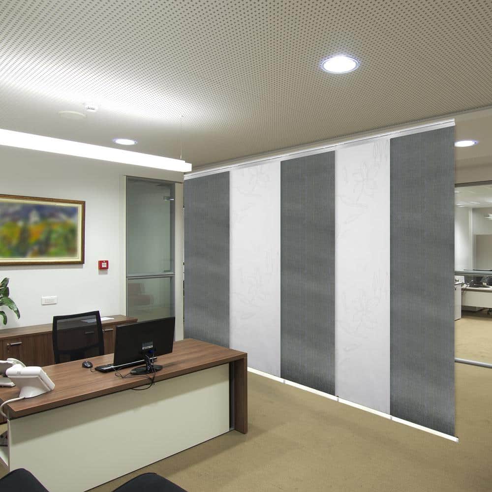 Heathered Rose 58 in. - 110 in. W x 94 in. L Adjustable 5- Panel White Single Rail Panel Track with 23.5 in. Slates price history on PriceWatchPro