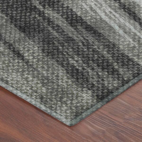 Mayfield Premium Machine Washable Abstract AMF2272 Brown 9 ft. x 12 ft. Area Rug
