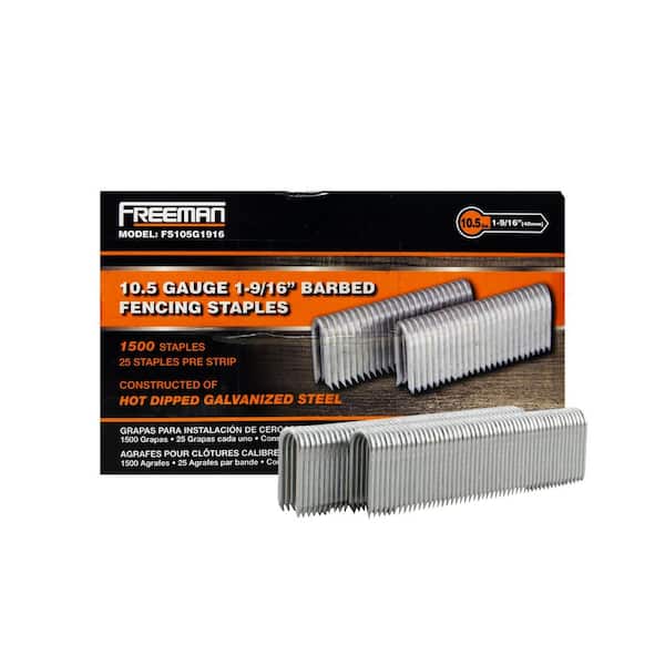 1-9/16 in. 10.5-Gauge Galvanized Steel Fencing Staples (1500-Pack)