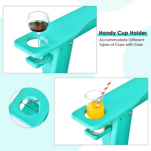 cup and wine glass holder for adirondack chair