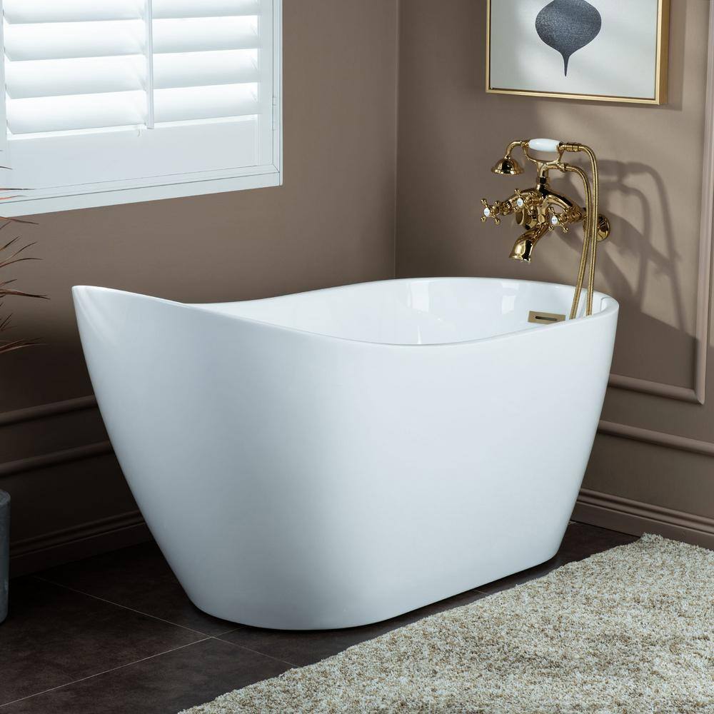 Polished Gold Stainless Steel Wall Roman Tub Faucet with Diverter