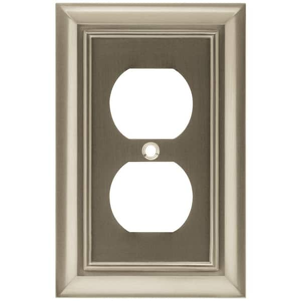 Liberty Nickel 1-Gang Duplex Outlet Wall Plate