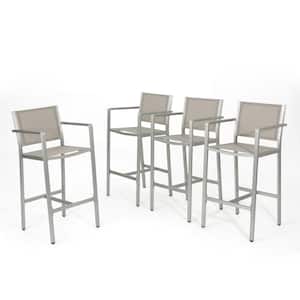 Cape Coral Stackable Aluminum Outdoor Bar Stool (4-Pack)