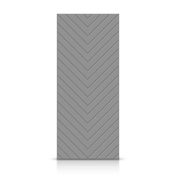 CALHOME 42 in. x 80 in. Hollow Core Light Gray Stained Composite MDF Interior Door Slab