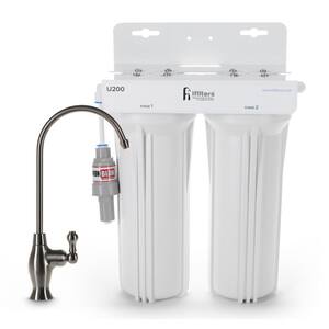 Premium Drinking Water Filtration System 2 Stage with Designer Faucet and Protection Valve