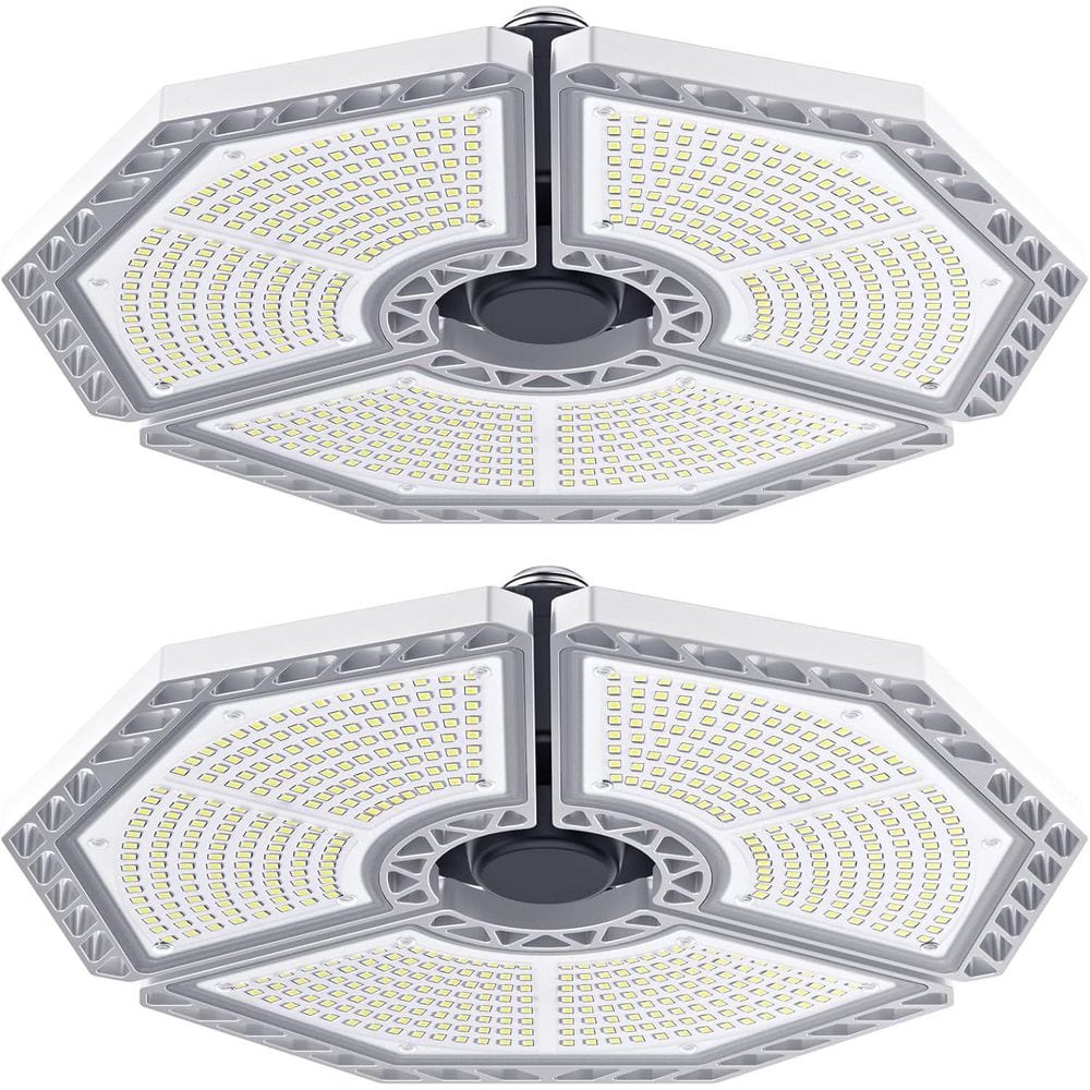 0.88 ft.140 W Silver 18500 Lumens Deformable Shop Light, 6000K Daylight With Deformable Three Panels for Workshop,2 Pack price history on PriceWatchPro