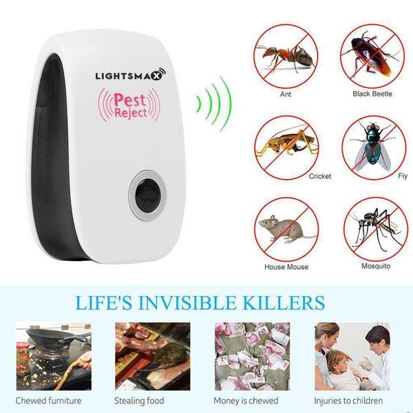 Ultrasonic Pest Reject Magnetic Repeller Anti Mosquito Mouse Insect Killer US 