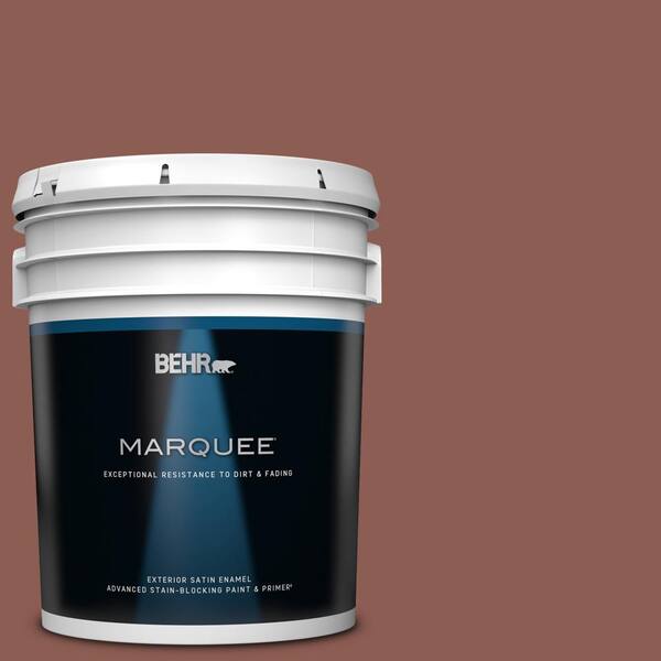 BEHR MARQUEE 5 gal. #S170-6 Red Curry Satin Enamel Exterior Paint & Primer