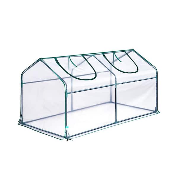 AFAIF 71 in. W x 36 in. D x 36 in. H Portable Mini Clear Cloche Greenhouse, with Elevated Bottom, Waterproof UV-Resistant
