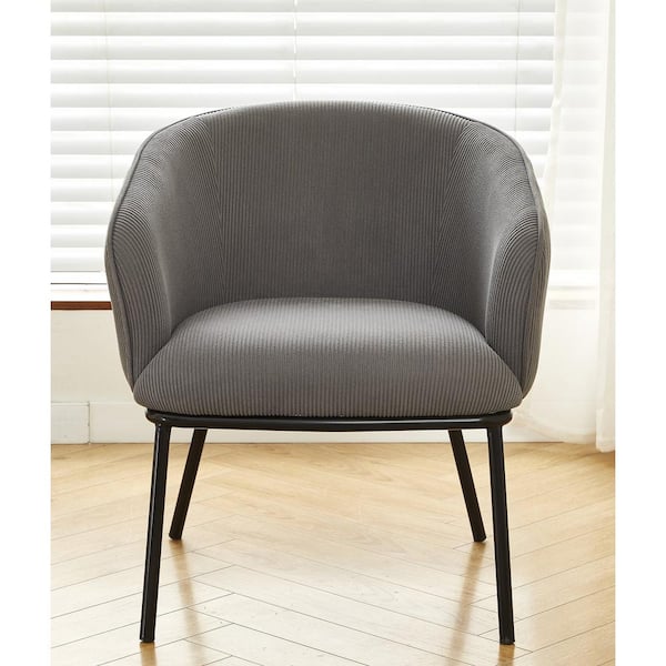 US Pride Furniture Monahan Grey Corduroy Arm Chair
