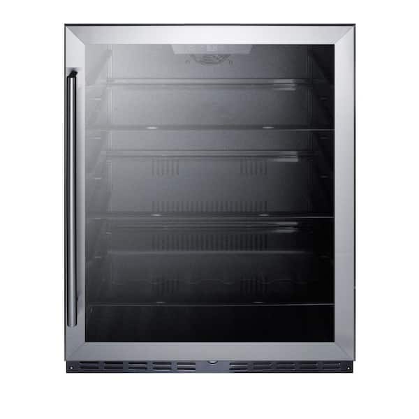 Summit Appliance 24 in. W 5 cu. ft. Merchandiser Glass Door Refrigerator in Black