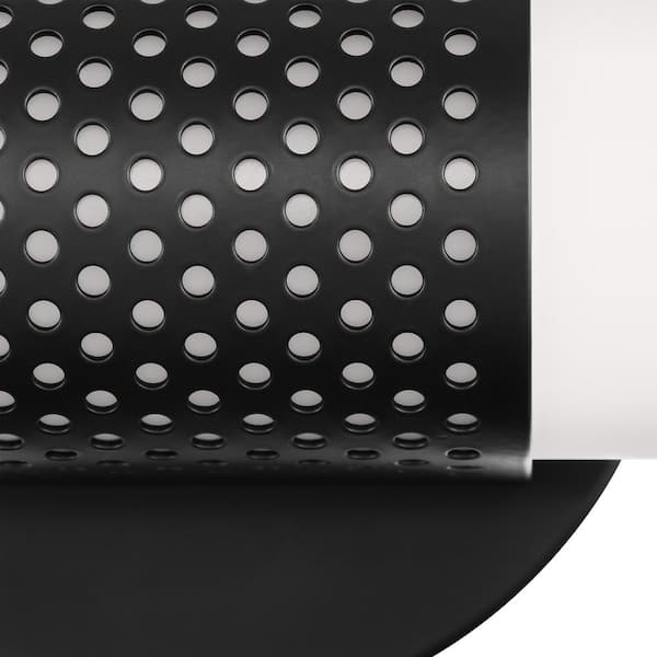 Hampton Bay PENROSE 24 in. SMART Matte Black Perforated LED Vanity