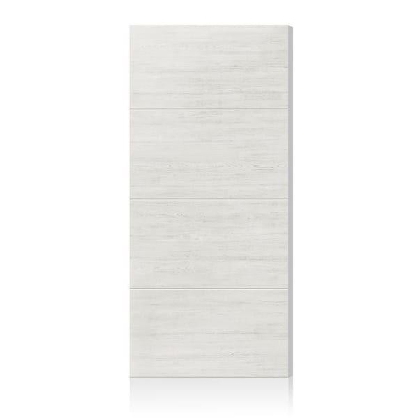 42 in. x 80 in. White Texture Flush Hollow Core Composite Interior Door Slab