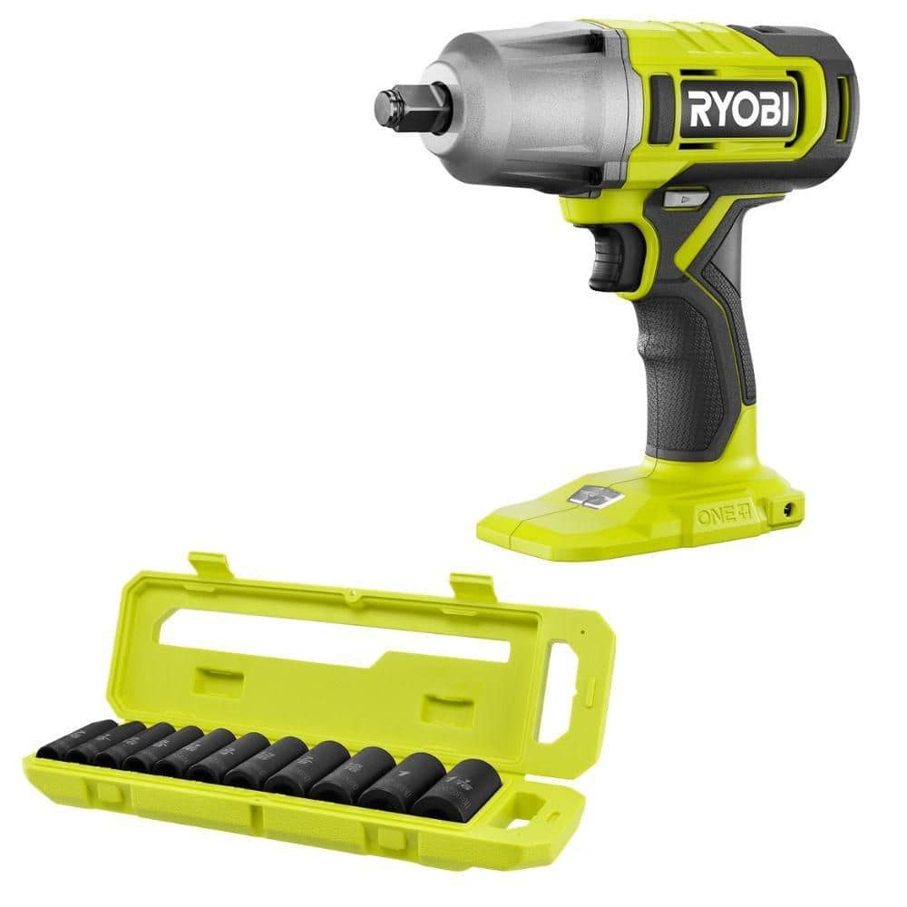 ONE+ 18V Cordless 1/2 in. Impact Wrench (Tool Only) with 1/2 in. SAE Deep Impact Socket Set (11-Piece) price history on PriceWatchPro