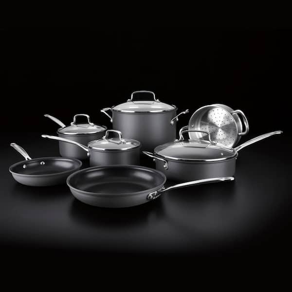 Cuisinart Chef's Classic 11-Piece Hard-Anodized Aluminum Nonstick Cookware  Set in Black 66-11 - The Home Depot