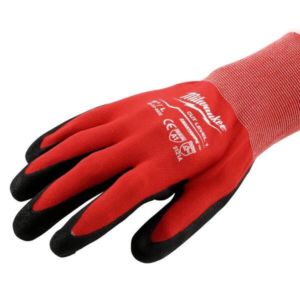 X Large 12x Milwaukee 48-22-8903-12 Cut Level 1 Dipped Gloves 