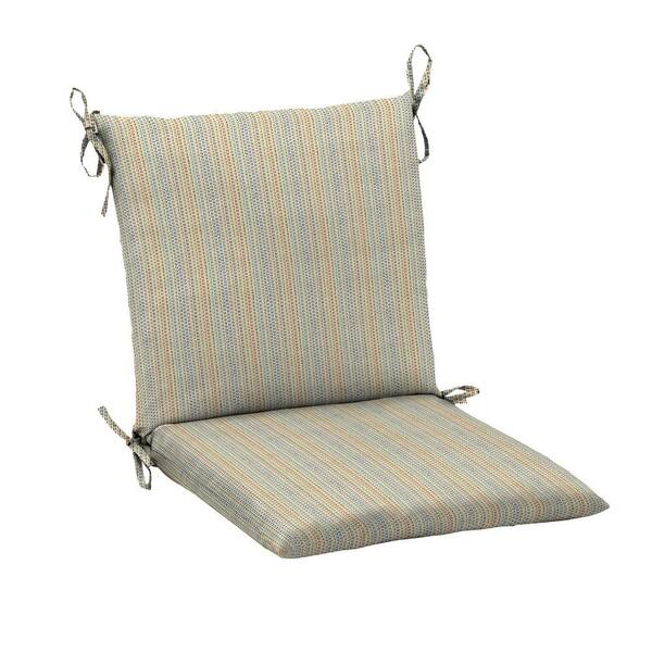 Hampton Bay 20 x 17 Outdoor Chair Cushion in Standard Ticking Stripe