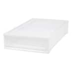 IRIS 17.38 in. x 5.88 in. White Under Bed Box Chest Drawer 170361