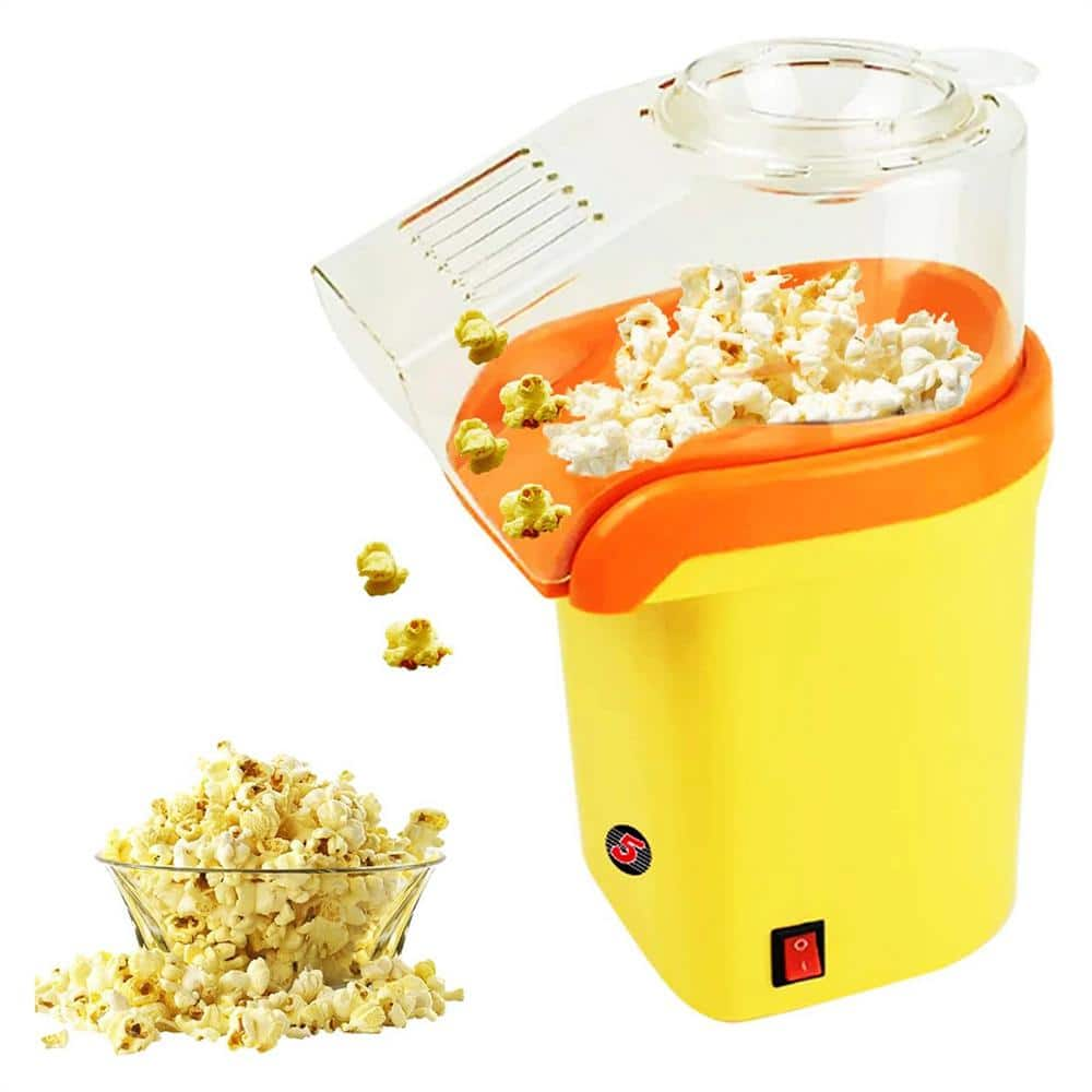 Aoibox 1100Watt, 64 Oz. Yellow Popcorn Machine Hot Air Electric Popper Kernel Corn Maker Bpa