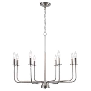 Tennyson 8-Light Brushed Nickel Candle Chandelier