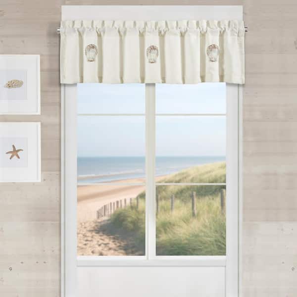 Unbranded Water's Edge Natural Polyester Window Straight Valance
