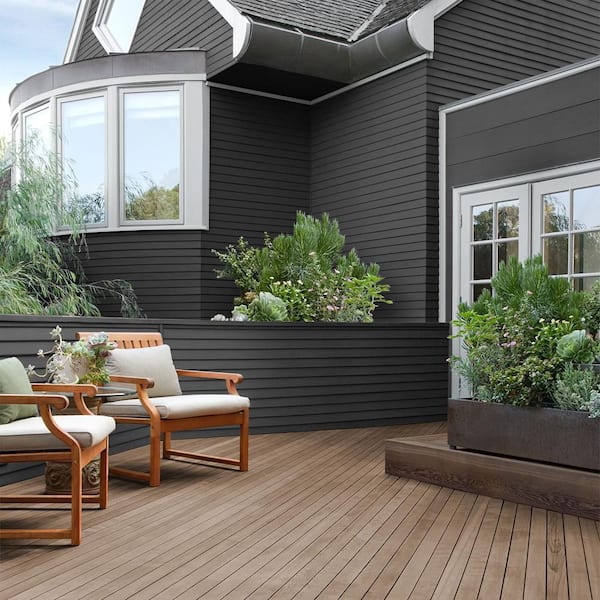 BEHR - 5 gal. Black Solid Color House and Fence Exterior Wood Stain