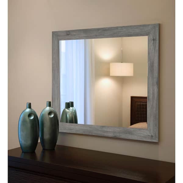 Unbranded Medium Rectangle Gray American Colonial Mirror (38 in. H x 32 in. W)