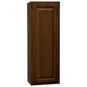 Hampton 15 in. W x 12 in. D x 42 in. H Assembled Wall Kitchen Cabinet in Cognac