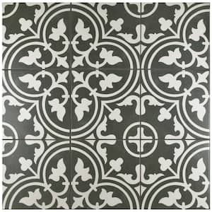 Arte Black 9-3/4 in. x 9-3/4 in. Porcelain Floor and Wall Tile (10.88 sq. ft./Case)