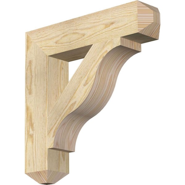 Ekena Millwork 4 in. x 20 in. x 20 in. Douglas Fir Funston Craftsman Rough Sawn Bracket