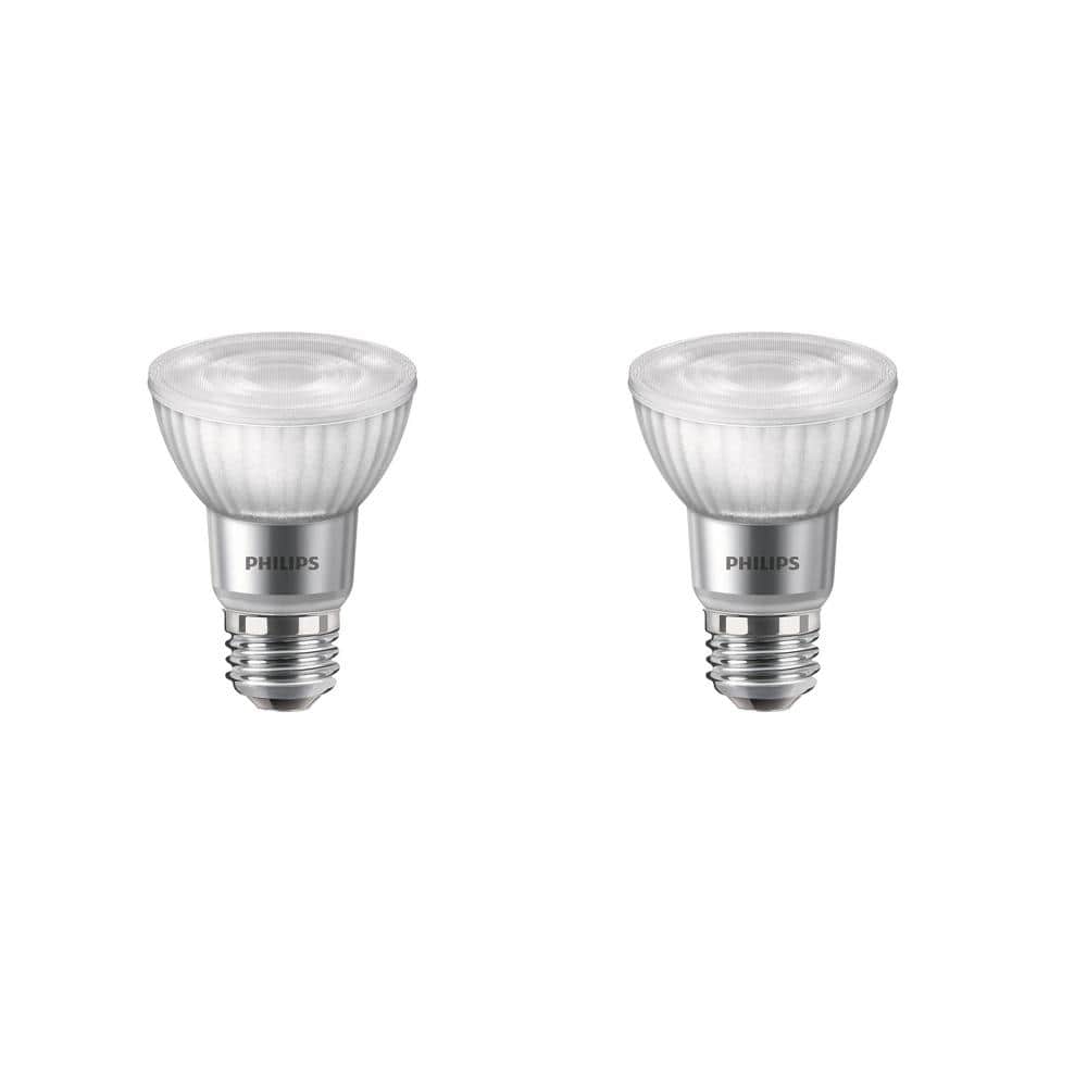 Thermisch homoseksueel Machtig Philips 50-Watt Equivalent PAR20 Dimmable LED with Warm Glow Dimming Effect  Flood Light Bulb Bright White (2-Pack) 556613 - The Home Depot