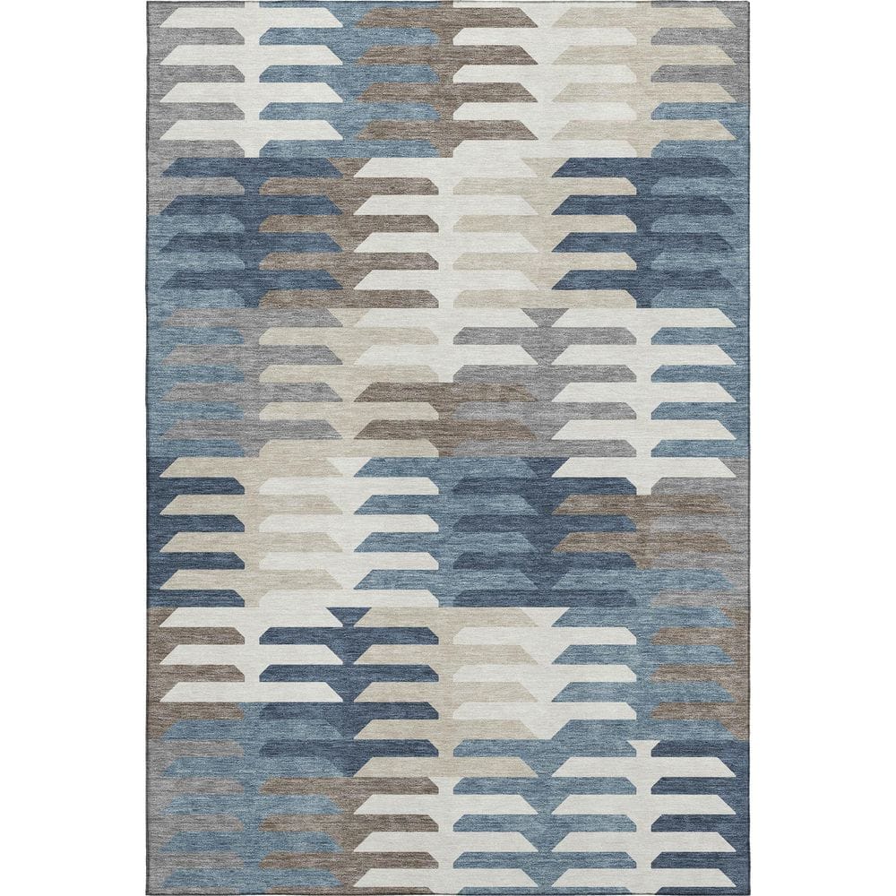 Mayfield Premium Machine Washable Abstract AMF2328 Denim 8 ft. x 10 ft. Area Rug price history on PriceWatchPro