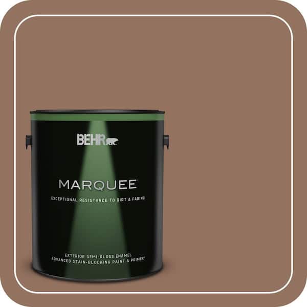 BEHR MARQUEE 1 gal. #BXC-84 Corral Brown Semi-Gloss Enamel Exterior Paint & Primer