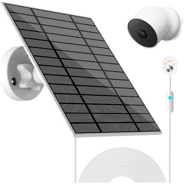6-Watt Monocrystalline Solar Panel Charger with Indicator Light 13 ft. Cable IP66 Weatherproof Compatible with Nest Cam