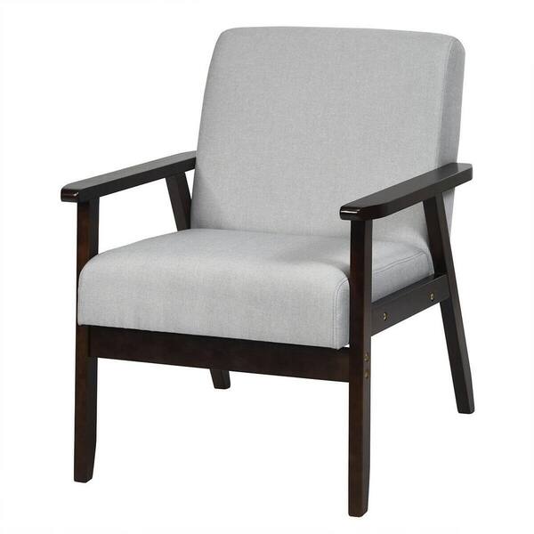 Boyel Living Light Gray Solid Wood Upholstered Accent Arm Chair Hysn 65639sl The Home Depot Solid Wood Upholstered Accent Arm Chair, Grey Accent Chair With Wooden Arms