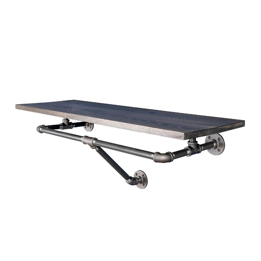 Reviews for PIPE DECOR 36 in. x 12 in. 18 in. Boulder Black Solid Wood