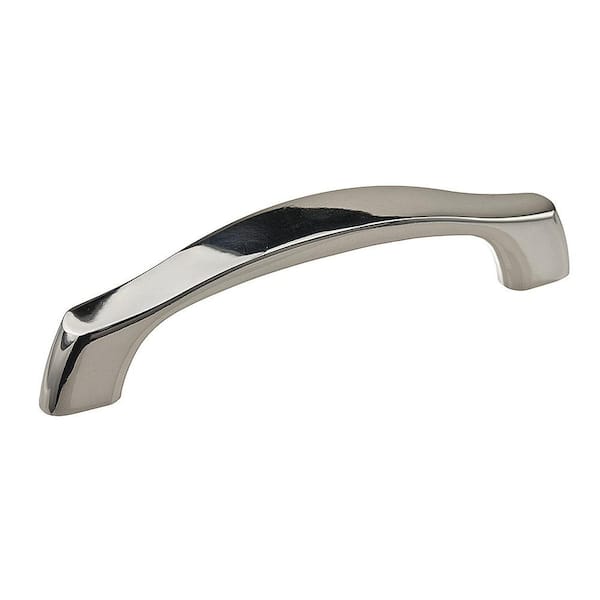 Newtonbrook Collection 3 3/4 in. (96 mm) Polished Nickel Modern Cabinet Arch Pull