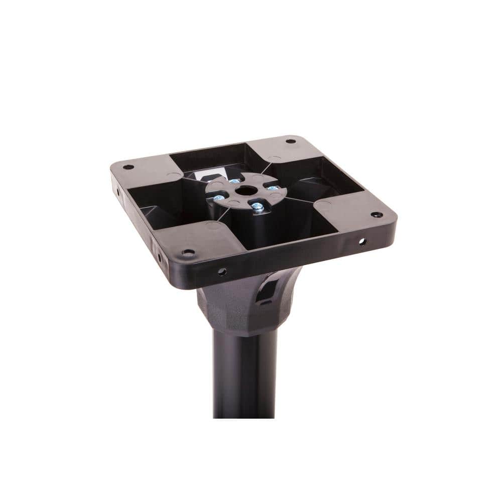 Black Steel Post Mount Mailbox and Post Kit