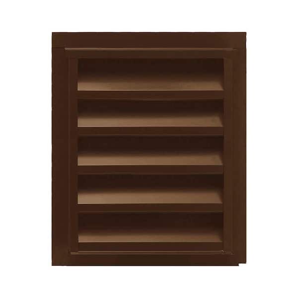 Gibraltar Building Products 14 in. x 18 in. Rectangular Brown/Tan Galvanized Steel Built-in Screen Gable Louver Vent