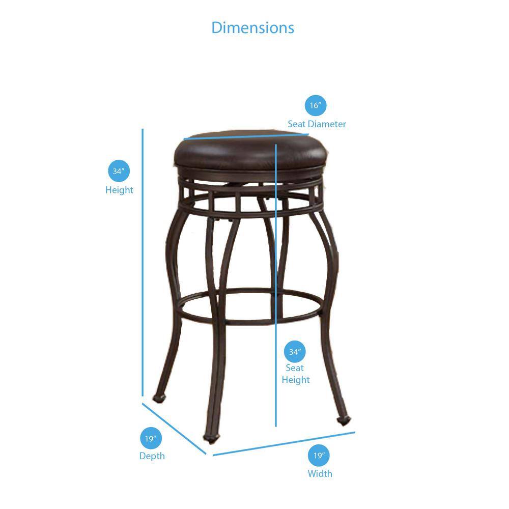 Gray Adjustable Swivel Saddle Style Wood and Metal Bar Stool