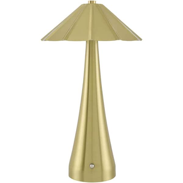 Furnas FRN-010 13 in. H x 7 in. W x 7 in. D Accent Table Lamp, Brass
